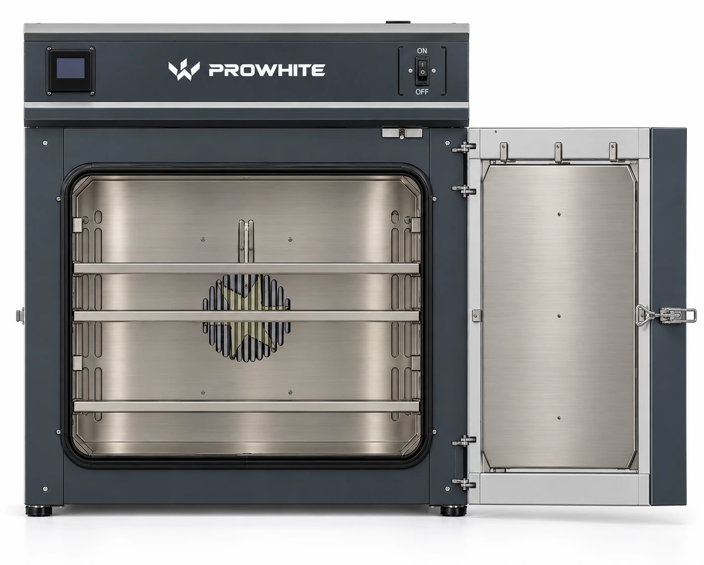 Görseli büyüt PW-G024-115, kapısı açık 115 litrelik PROWHITE fanlı etüv